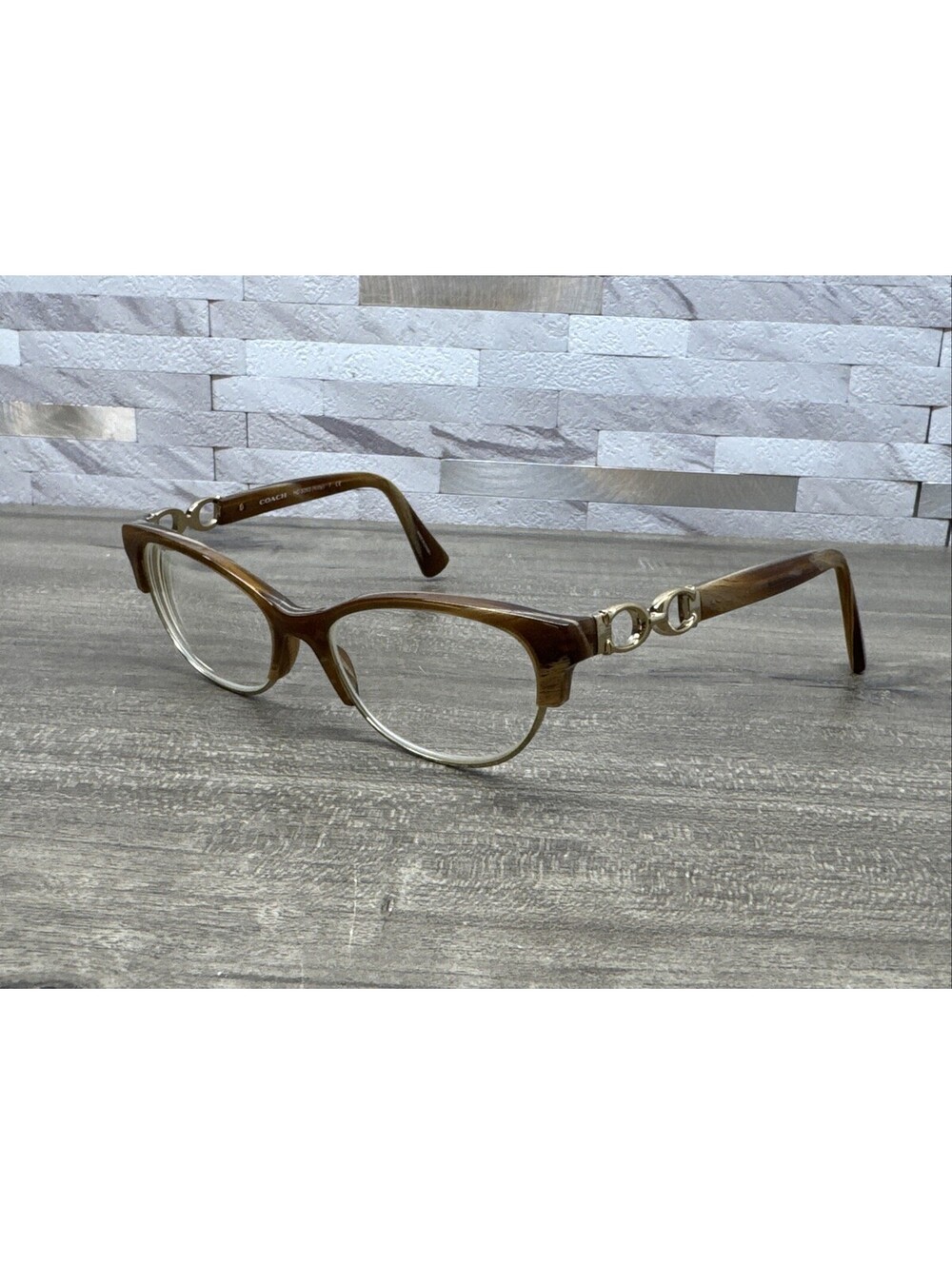 COACH Eyeglasses HC 5063 Kitty 5272 Cat Eye Brown 51[]16-135 Women's Frames